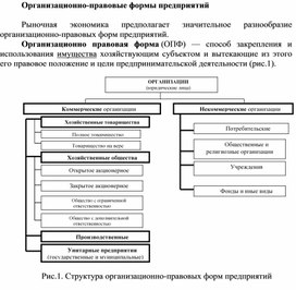 Организационно-правовые формы предприятий