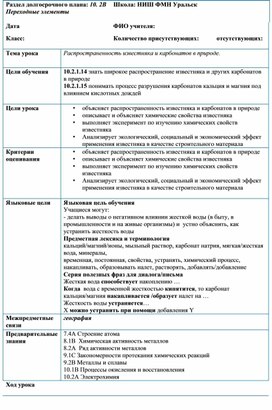 Распространенность известняка и карбонатов в природе.