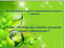 Обложка для материала Чему учит экология?