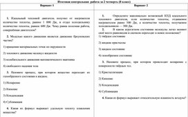 Обложка для материала Контрольная работа за 2 четверть физика 8 класс