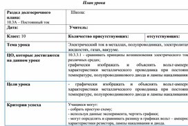 Обложка для материала 2Электрический ток в раздичных средах. краткосрочный план
