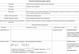 Обложка для материала конспект урока по теме "Понятие системы уравнений"