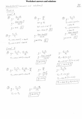 Обложка для материала Cyclic processes and their efficiency, Carnot cycle Answers