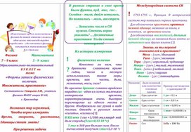 Обложка для материала Образовательно-познавательный буклет по теме "Формы записи физических величин. Множители и приставки"