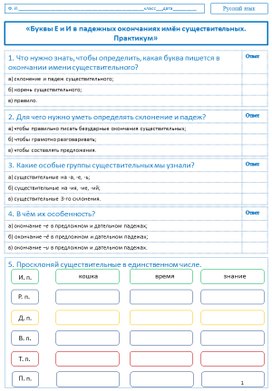 Обложка для материала Урок 110. 5 кл. Е-И в падежных окончаниях имен существительных