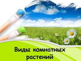 Обложка для материала "Виды комнатных растений"