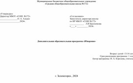 Программа дополнительного образования духовно- нравственной направленности "Юнармия"