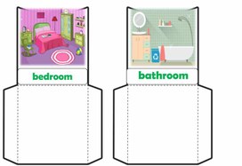 Интерактивный лексический шаблон к уроку английского языка во 2 классе по теме "Rooms and furniture".