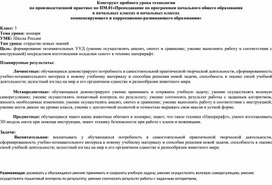 Конструкт урока технологии на тему "Зоопарк".