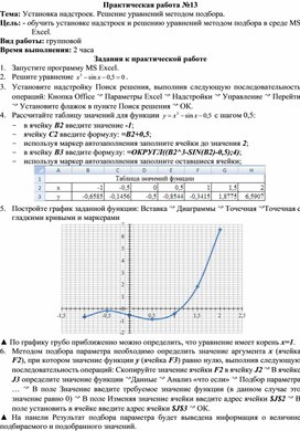 Обложка для материала ПР_Установка надстроек. Решение уравнений методом подбора