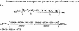 Обложка для материала Влияние изменения коммерческих расходов на рентабельность продаж Rп