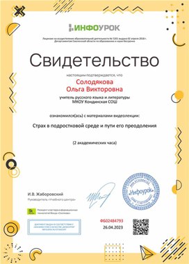Обложка для материала Страх в подростковой среде и пути его преодоления