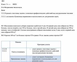 Обложка для материала М5Натуральные числа и нуль ФО №1