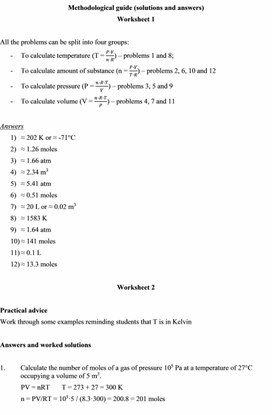 Of molecular-kinetic theory Ideal gas Methodological guide