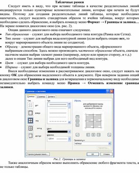 Обложка для материала Табличные рамки