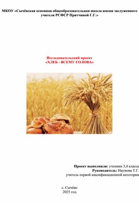 Обложка для материала ИССЛЕДОВАТЕЛЬСКИЙ ПРОЕКТ 3,4 КЛАСС