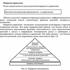 Обложка для материала Иерархия управления
