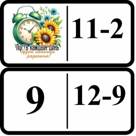 Обложка для материала Дидактическая игра "Домино на вычитание "