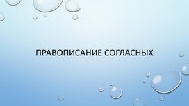 Обложка для материала Презентация "Правописание согласных. Подготовка к ЦЭ"