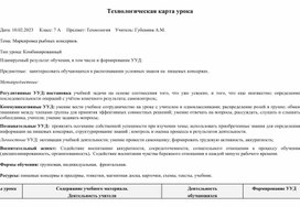 ТЕХНОЛОГИЧЕСКАЯ КАРТА УРОКА по Технологии. 7 класс. Маркировка рыбных консервов.