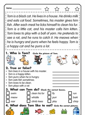 Обложка для материала Reading worksheets. 3 класс