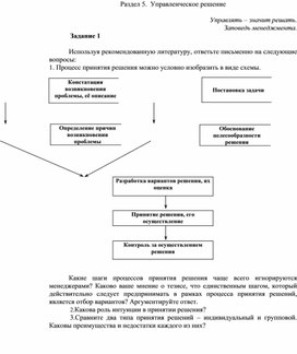 Обложка для материала Раздел 5.  Управленческое решение