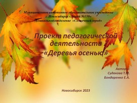 Обложка для материала Проект "Деревья осенью "
