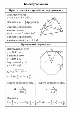 Материал по математике