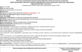 Конструкт организации непосредственно-образовательной деятельности "Светофор"