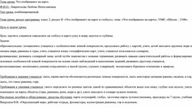 Технологическая карта урока "Что изображено на карте?"