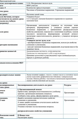 Обложка для материала М5Числ и букв выраж. Упрощ выраж_Кратк план2
