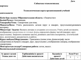 Технологическая карта по аппликации поезд старшая группа