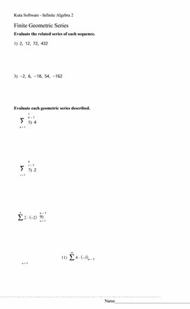 Finite Geometric Series