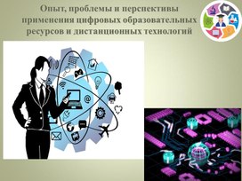Презентация "Опыт, проблемы и перспективы применения цифровых образовательных ресурсов"