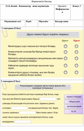 Формативтік бағалау