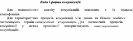 Обложка для материала Види і форми комунікацій