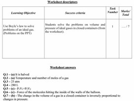 Обложка для материала Physics Grade 10 Gas laws Isoprocesses Worksheet descriptors and answers
