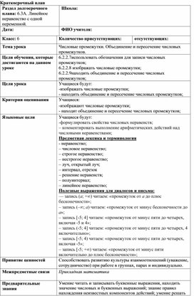 Обложка для материала 3.Объединение и пересечение числовых промежутков. Вариант 2