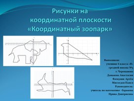 Презентация проекта по математике на тему "Рисунки на координатной плоскости" (6 класс, математика)