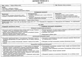 Обложка для материала Технологическая карта по обучению грамоте 1-20
