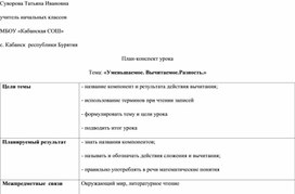 Обложка для материала урок математики в 1 классе