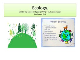 Презентация к уроку английского языка в 6 классе на тему "Экология"