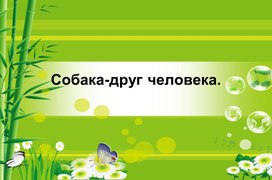 Презентация на тему: "Собака-друг человека".