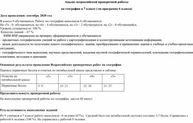 Обложка для материала Анализ ВПР в 7 классе за 6 класс 2020г