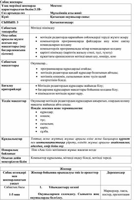 Обложка для материала 6-Мәтінді пішімдеу_2 сабақ_2Нұсқа_Сабақ жоспары