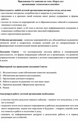 Обложка для материала Карта дел организации технологии и способы