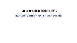 Презентация "Изучение спектров магнитного поля"