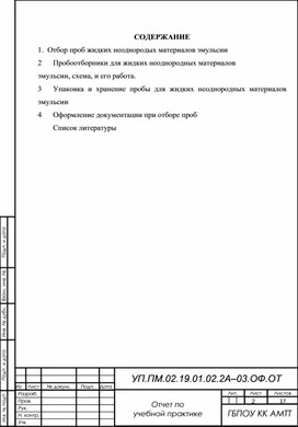 Обложка для материала Отчет о практике специальности 19.01.02.