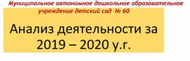 Отчет "Анализ о  профессиональной деятельности за 2019-2020 год"