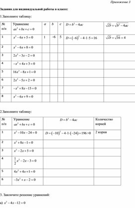 Обложка для материала 3_8_Решение квадратных уравнений_Дидактические материалы_1 урок